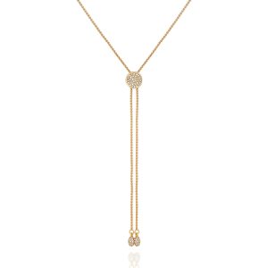 Pave Slider Bolo Necklace